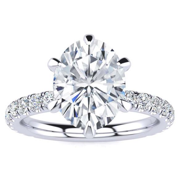 Brooklyn Oval Moissanite Ring