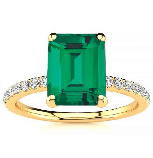 Yana Emerald Ring-Yellow -10K