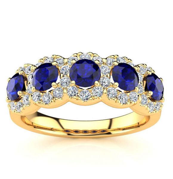 Amy Sapphire Ring-Yellow Gold-10K