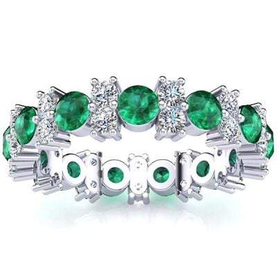 Garland Emerald And Diamond Ring